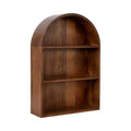 Kate & Laurel All Things Decor 18"x26" Arcott Arch Wall Shelf Walnut Brown
