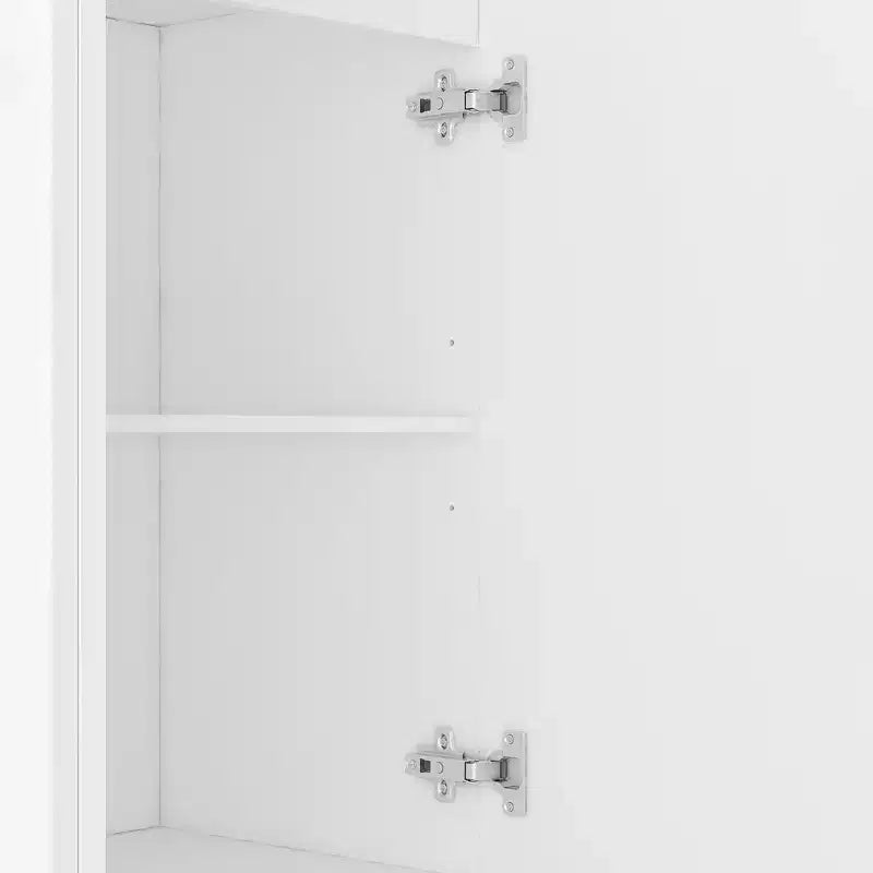 Credenza moderna a buffet scanalata con ripiani regolabili, Credenza e consolle d'accento