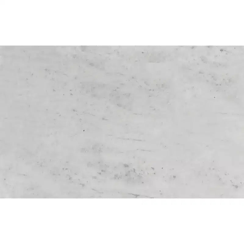 Tavolino in metallo da 14 pollici di larghezza, piano in marmo bianco con base in ottone anticato, completamente assemblato