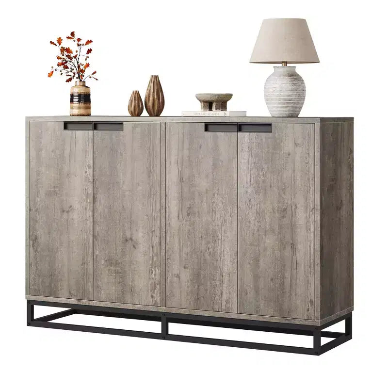 Credenza Buffet da 55 pollici con Ante e Ripiani Regolabili