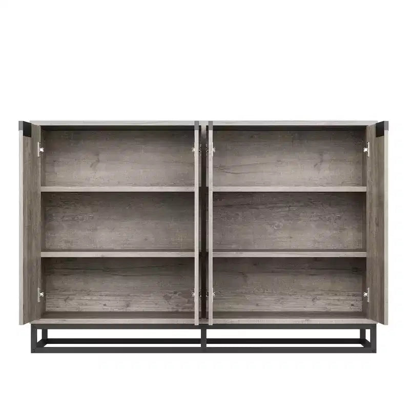 Credenza Buffet da 55 pollici con Ante e Ripiani Regolabili