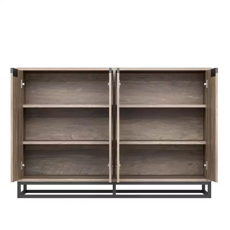 Credenza Buffet da 55 pollici con Ante e Ripiani Regolabili