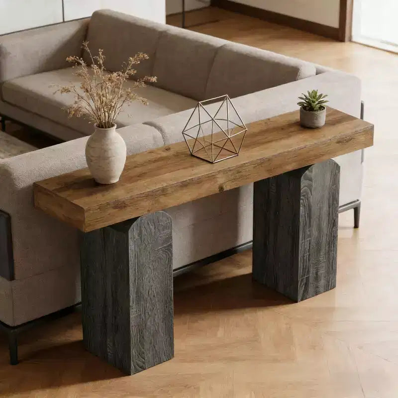 Tavolo Console Moderno da 160 cm con Gambe ad Arco per Soggiorno, Ingresso e Corridoio