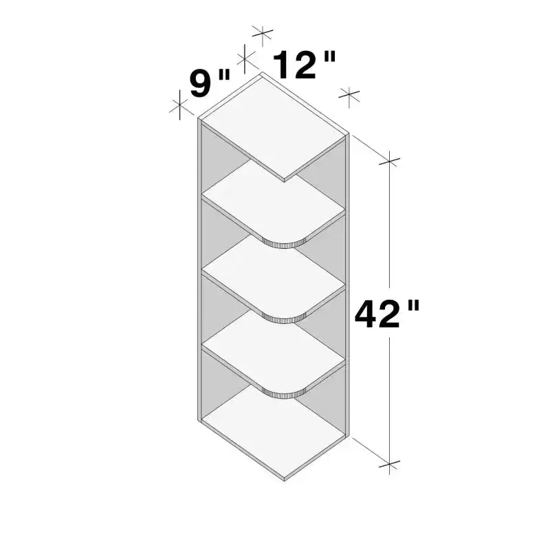 Pensile da Cucina Base Shaker 30,5 cm L x 106,7 cm A x 22,9 cm P, Telaio in Legno Massiccio, Vernice a Bassa Emissione di VOC a Base d'Acqua, RTA, Grigio Tortora