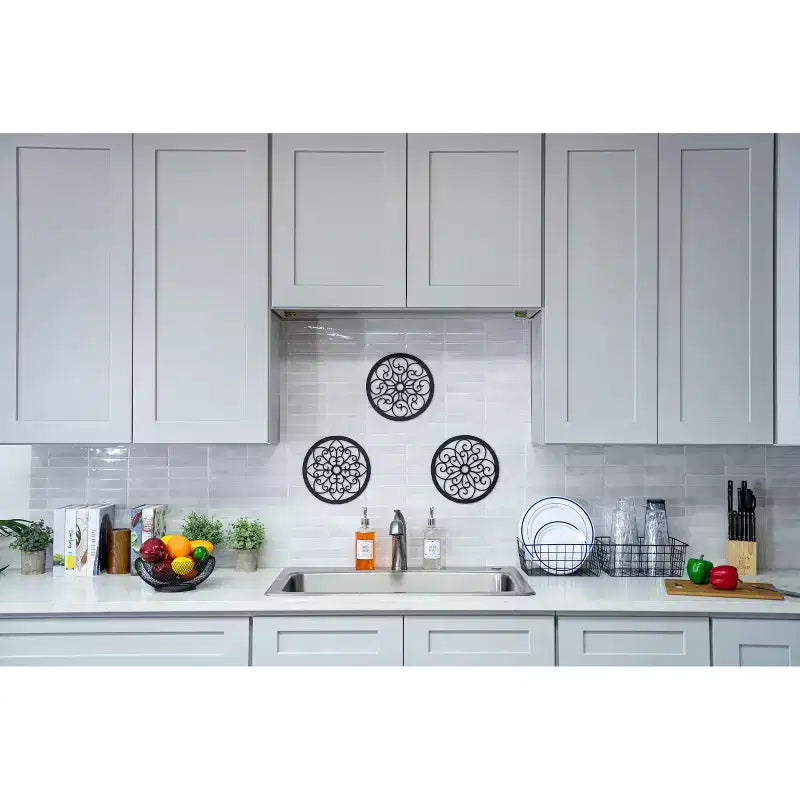 Pensile da Cucina Base Shaker 30,5 cm L x 106,7 cm A x 22,9 cm P, Telaio in Legno Massiccio, Vernice a Bassa Emissione di VOC a Base d'Acqua, RTA, Grigio Tortora