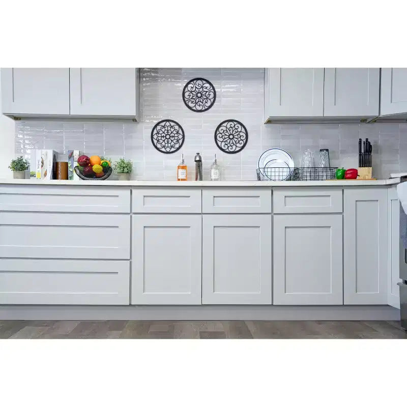 Pensile da Cucina Base Shaker 30,5 cm L x 106,7 cm A x 22,9 cm P, Telaio in Legno Massiccio, Vernice a Bassa Emissione di VOC a Base d'Acqua, RTA, Grigio Tortora