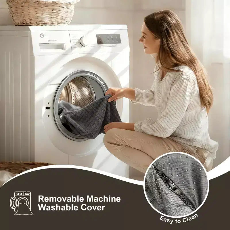 Materasso Tri-Fold in Memory Foam da 6 Pollici, Divano Letto Pieghevole Portatile con Copertura Lavabile e Borsa per il Trasporto