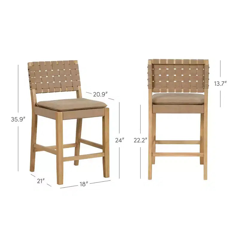Set di 2 sgabelli da bar in similpelle ad altezza bancone
