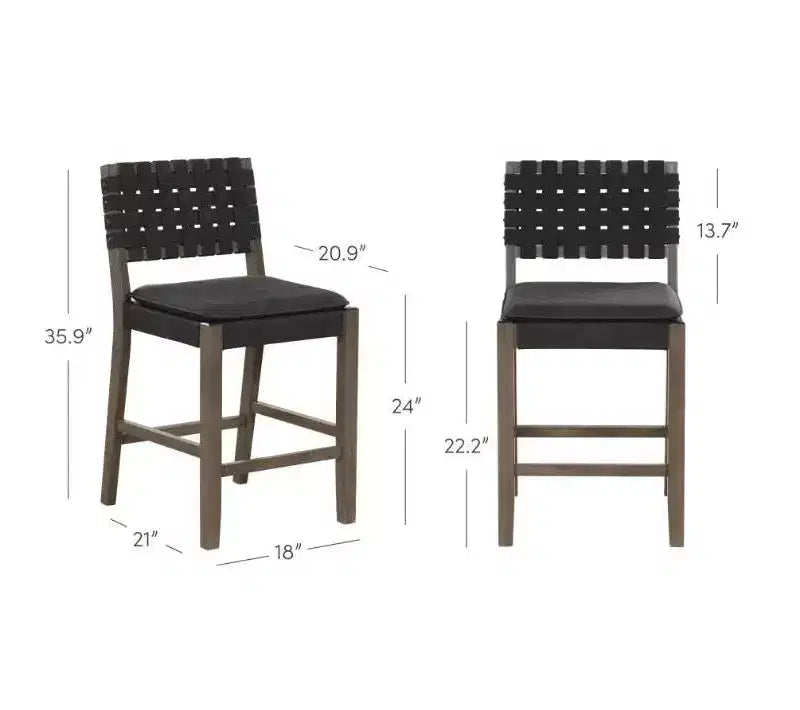 Set di 2 sgabelli da bar in similpelle ad altezza bancone