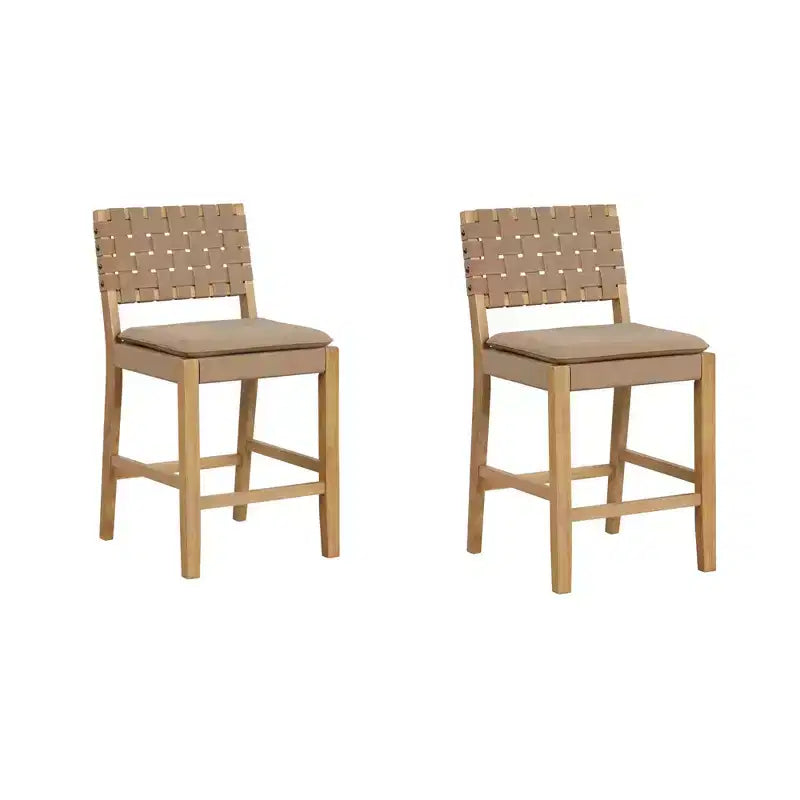 Set di 2 sgabelli da bar in similpelle ad altezza bancone