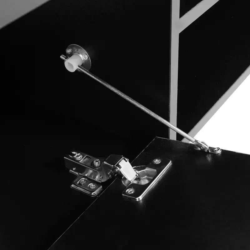 Mobile TV moderno con illuminazione LED e controllo tramite app, per TV fino a 105 pollici con ante in vetro temperato